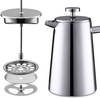 Stainless Steel French Press Coffee Maker Double Wall Metal Insulation Coffee Press & Tea Brewer Easy Clean And Easy Press