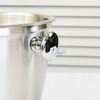 Single-Wall Stainless Steel metal Ice Bucket With ice scoop with handy two bomb handle