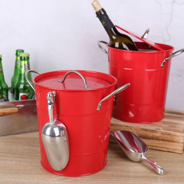 Bar Supply party Ice beer bucket Double Wall Stainless Steel Insulated Ice Bucket for Home Bar
