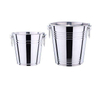 Metal Double Wall Ice Bucket with Lid, Ice Tongs and Strainer 3L Insulated Ice Bucket for Cocktail Bar, Wine, Bar Accessories