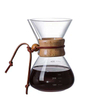 Hot Selling Pour Over Coffee Maker High Borosilicate Glass Carafe With Paperless Stainless Steel Coffee Drip And Wood Sleeve