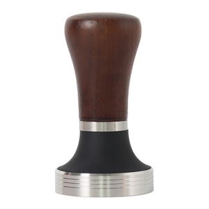 Handheld Stainless Steel Espresso Press with Wooden Handle for Coffee Grounds Coffee Tamper